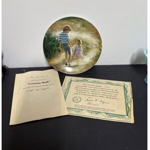 Vintage 1989 Donald Zolan Country Walk Plate w COA Childhood Friendship